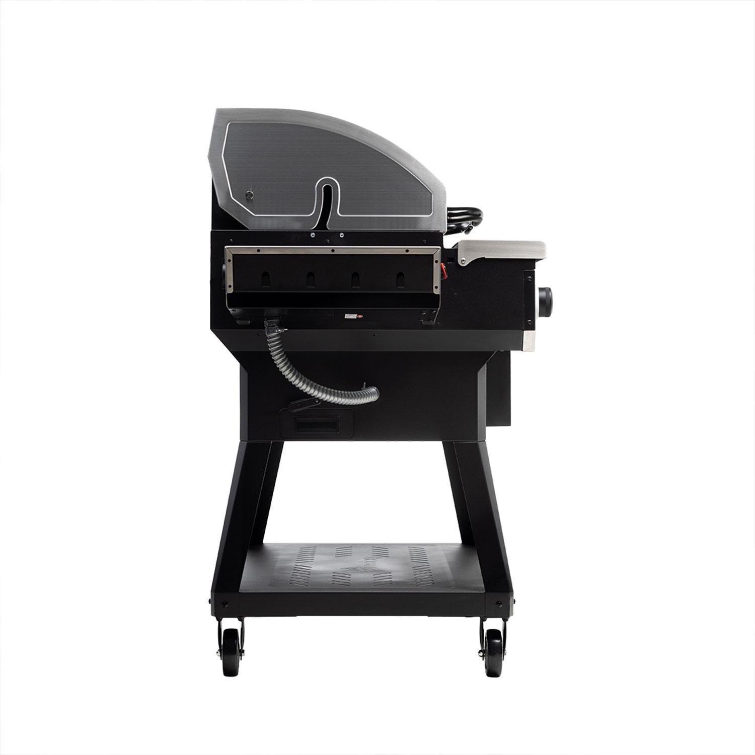 recteq RT-825XF X-Fire Pro 825 4-Burner Wood Pellet Grill - Side Shelf - Left Side View - White Background thumbnail