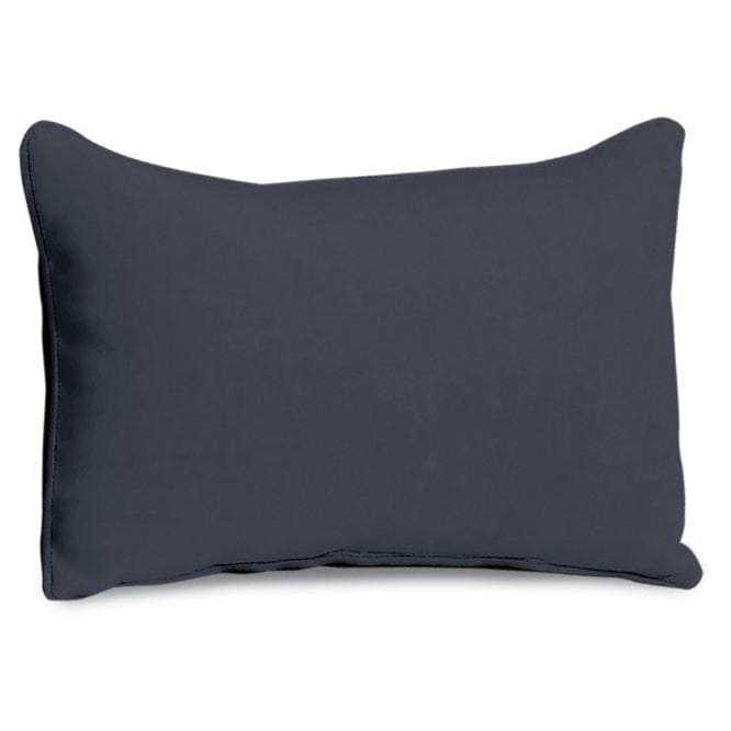Midnight Blue Polyester Outdoor Lumbar Pillow w/ Piping By Oxford Garden 13 X 22