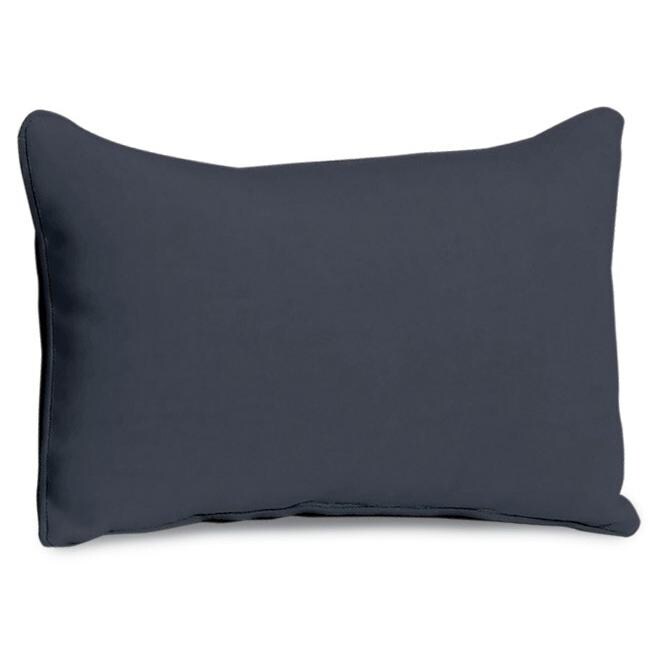 Midnight Blue Polyester Outdoor Lumbar Pillow W/ Piping By Oxford