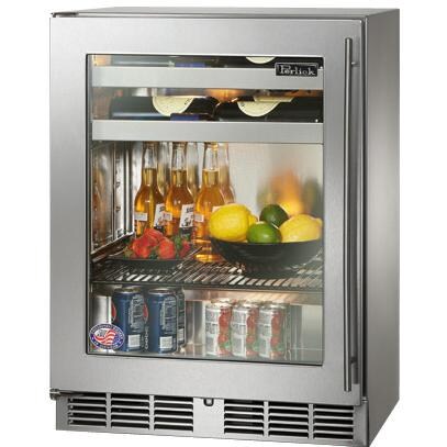Perlick Signature Series Sottile 3.1 Cu. Ft. Left Hinge Built-In Beverage Center - Stainless Steel - HH24BS-3-3L