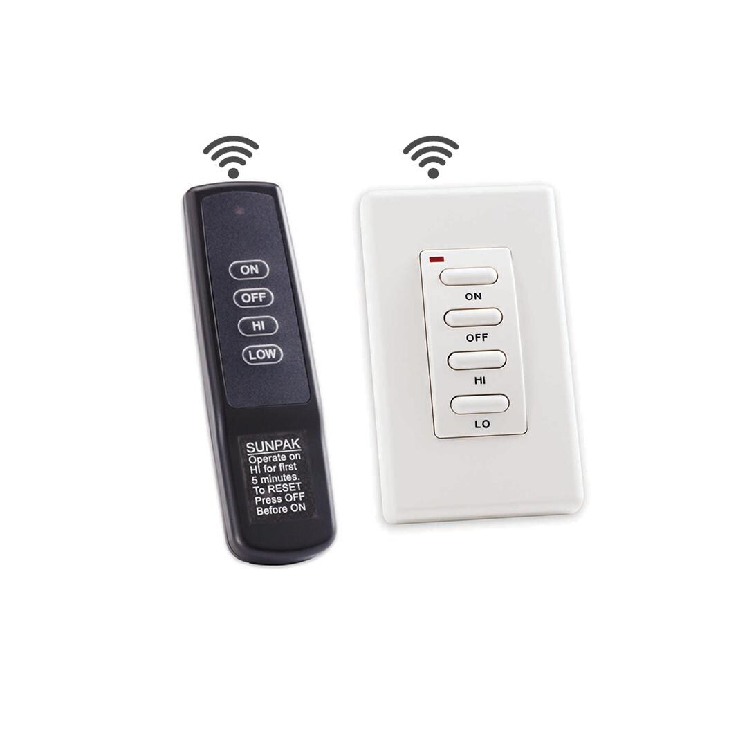 Sunpak 48-Inch Two-Stage 34,000 BTU Propane Stainless Steel Patio Heater With Remote - Wireless Remote And Wall Switch - Detail thumbnail