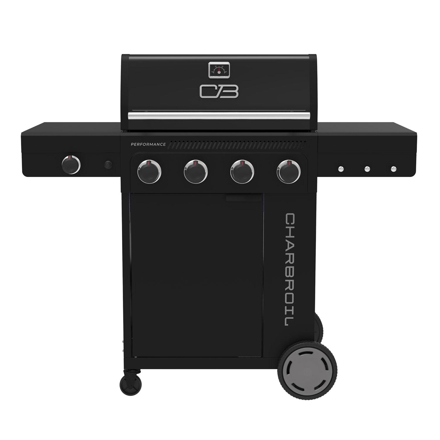 Charbroil 463348525 Performance Series 4-Burner Propane Grill Cabinet W/ Side Burner - Black - Display - White Background thumbnail
