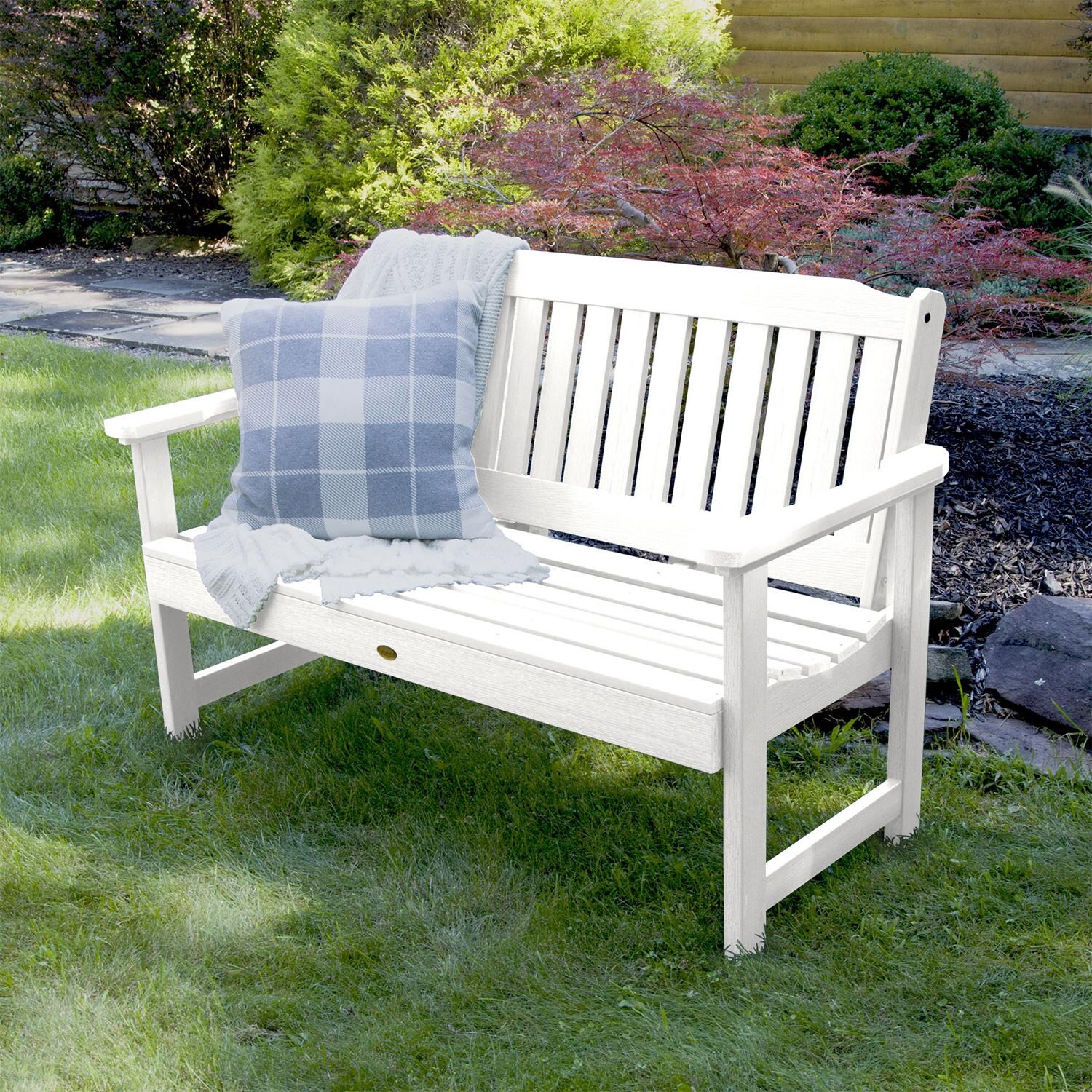 Highwood USA Lehigh Garden Bench - 4ft - White image