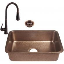 RCS 23 X 17 Copper Undermount Sink With Pull Down Hot/Cold Faucet - RSNK4 image