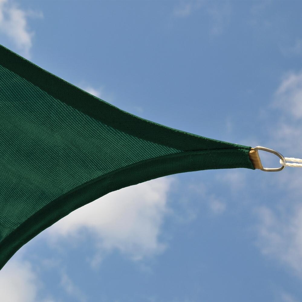 ShadeLogic Sun Shade Sail Heavy Weight 12 Foot Square - Evergreen D-Ring Connector thumbnail