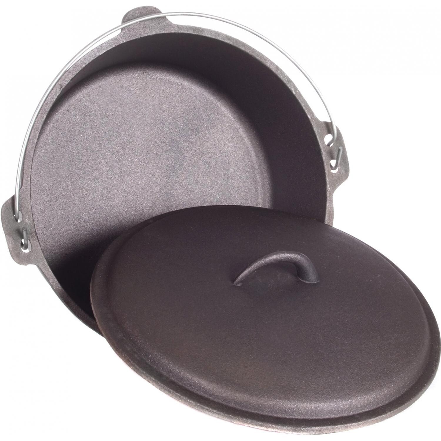 Cajun Cookware 6-Quart Unseasoned Cast Iron Dutch Oven - Inside View thumbnail