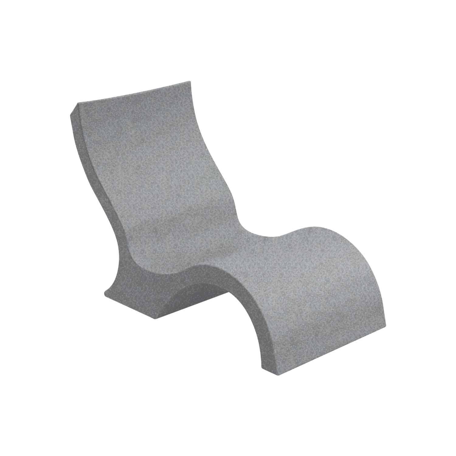 Ledge Lounger Signature Polyresin Lowback In Pool Chaise Lounge in Granite Gray by - LL-SG-LBCR-GG