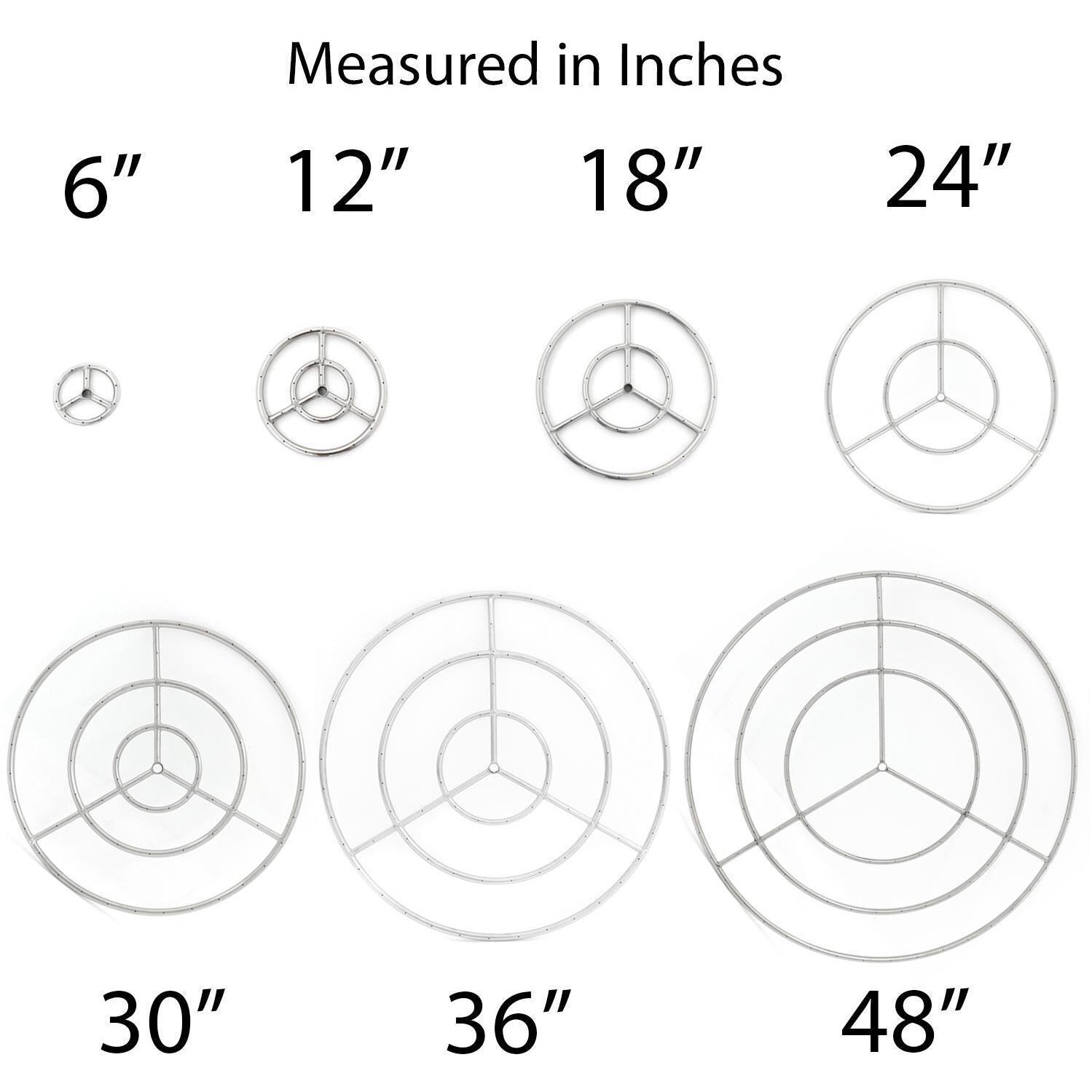  BBQGuys Signature Series Natural Gas Stainless Steel Ring Burner Burner Sizes thumbnail