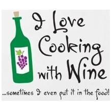Attitude Aprons Cooking With Wine Apron image