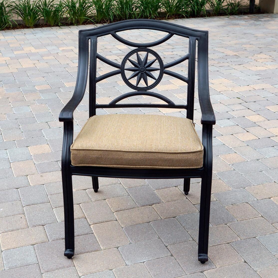 Darlee Ten Star 9-Piece Patio Dining Set with Cushions and 64 Inch Square Dining Table - Chair W/ Cushion - Lifestyle thumbnail