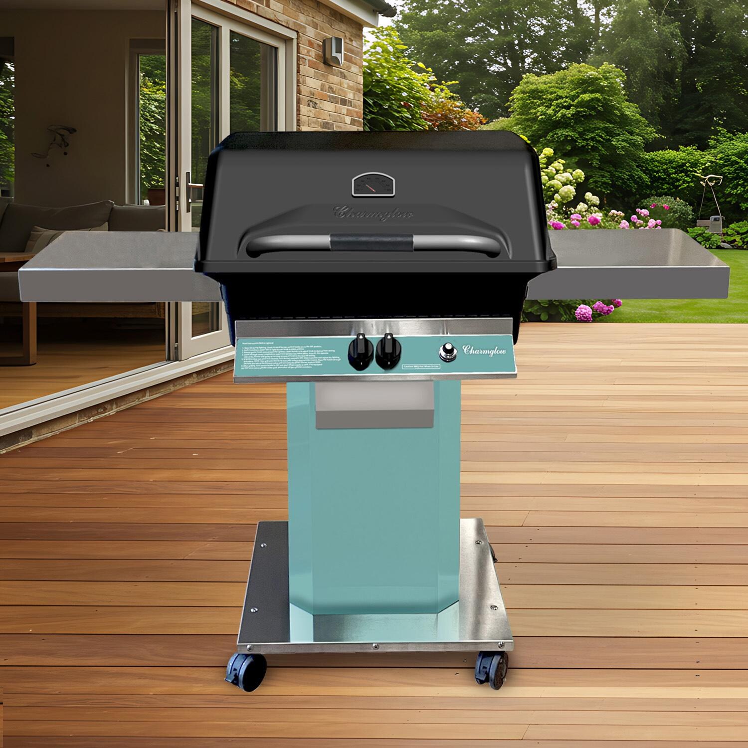 Charmglow Prism Propane Grill - Aqua-Fire - CHRM40AQ-P - On Patio - Lifestyle thumbnail
