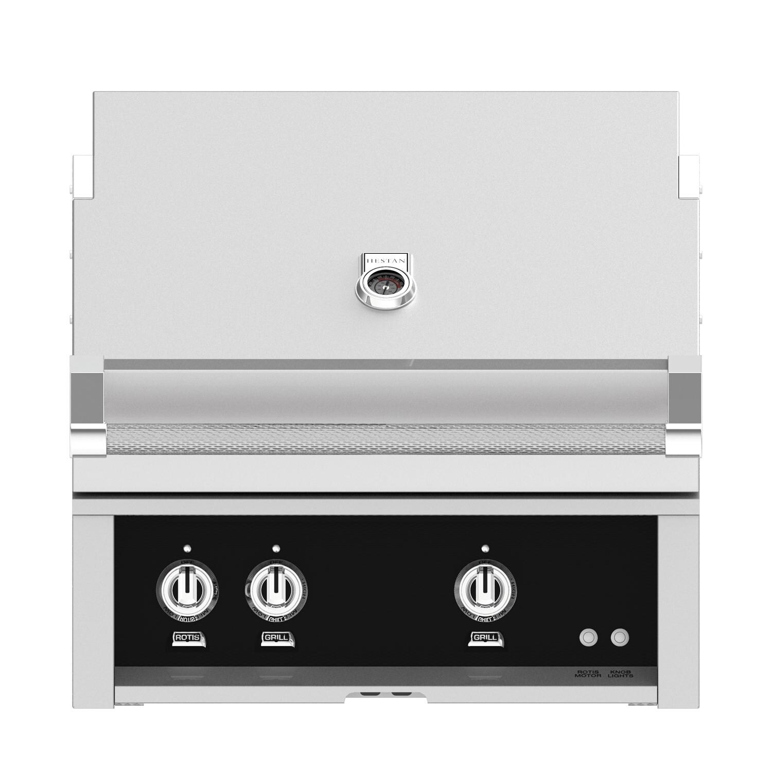 Hestan 30-Inch Built-In Natural Gas Grill W/ Rotisserie - Stealth - GABR30-NG-BK thumbnail
