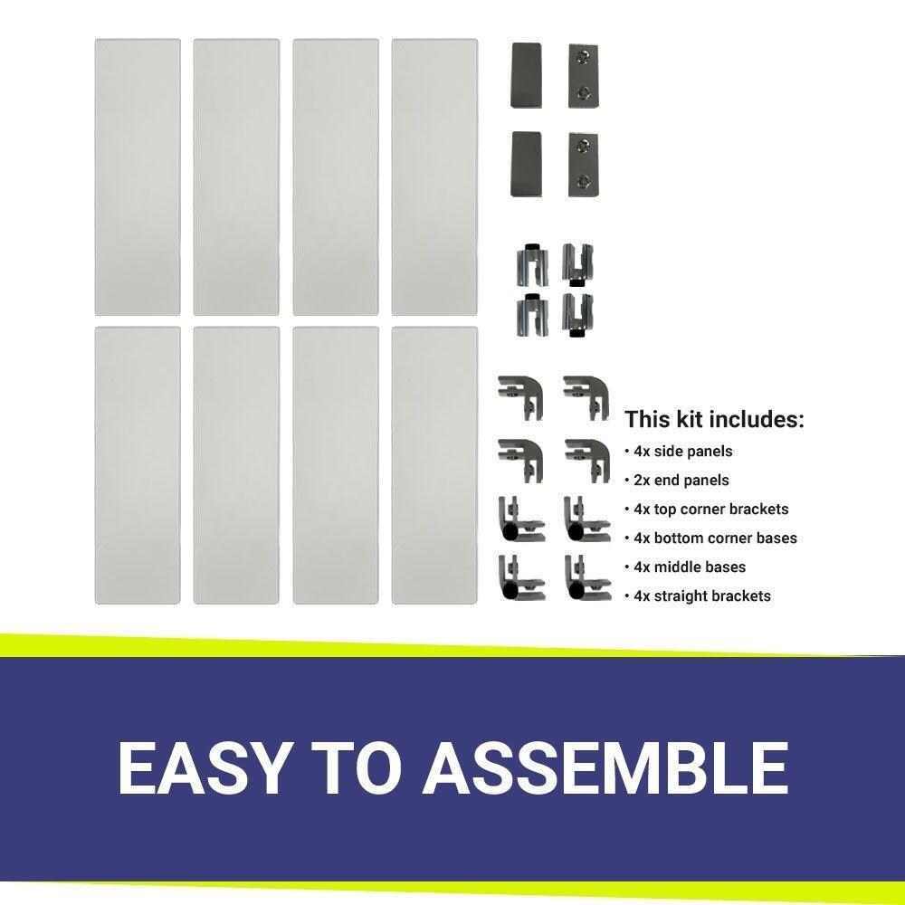 BBQGuys Signature FG-SQP-36 Polished Glass Flame Guard for 36-Inch Square Drop-In Fire Pit Pans - Components Listing thumbnail