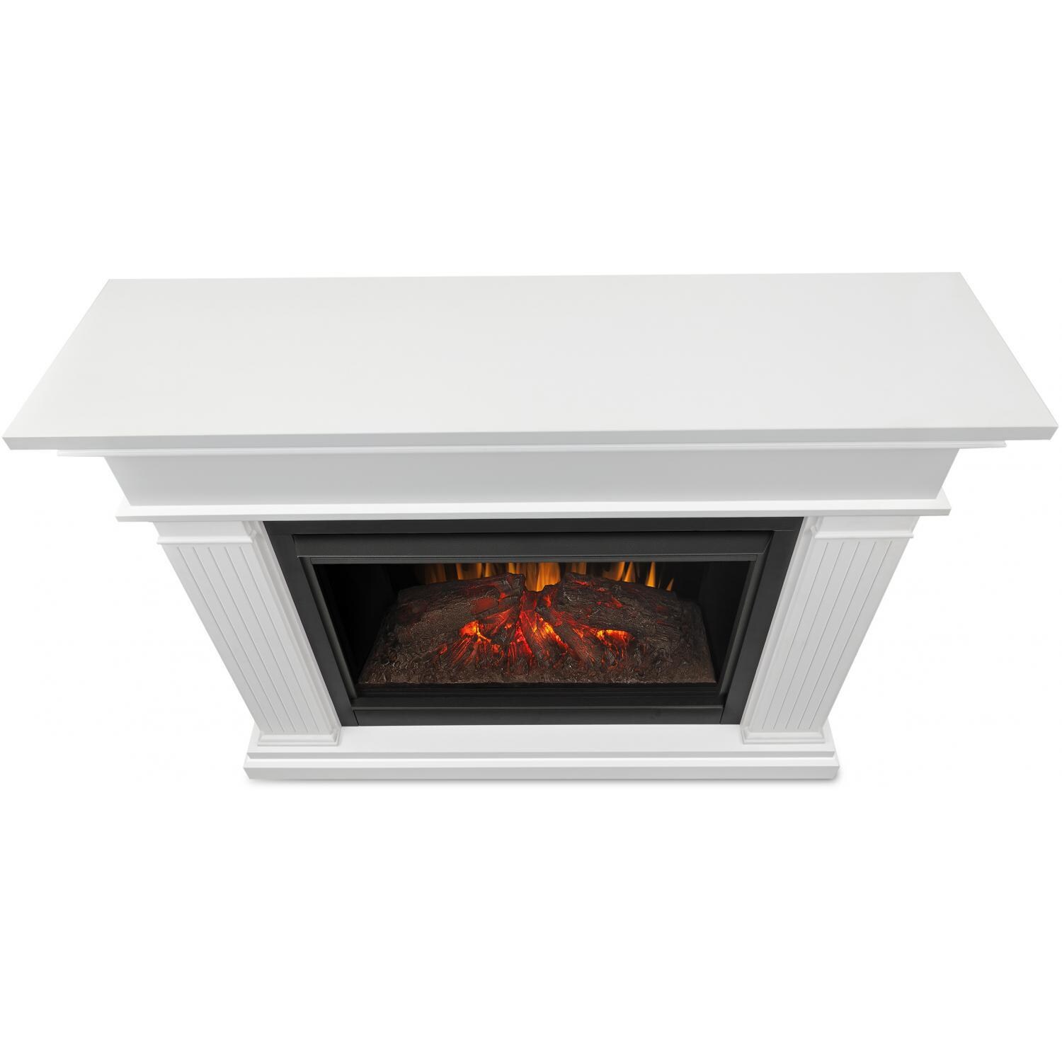 Real Flame 8070E-W Kennedy Grand 55-Inch Electric Fireplace W/ Mantel - White - Top View thumbnail
