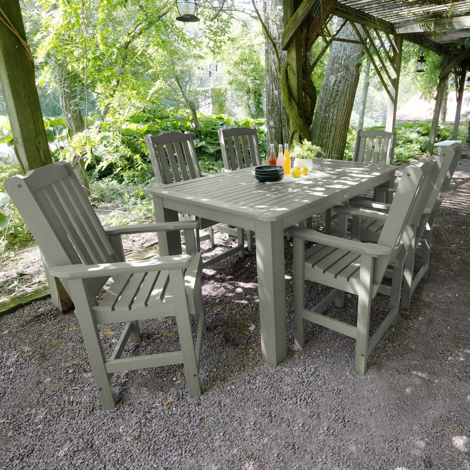 Hart Lane 7 Pc Rectangular Counter Height Dining Set in Eucalyptus By Lakeview Outdoor Designs - Lifestyle thumbnail