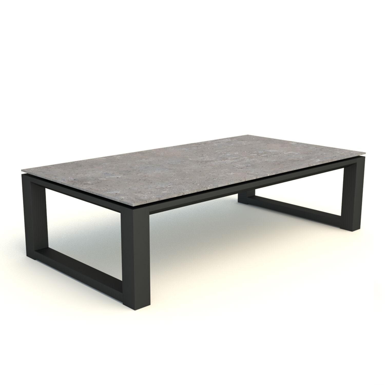 Boston Select 4 Pc Aluminum Reclining Lounge Set By KETTLER - Coffee Table - White Background thumbnail