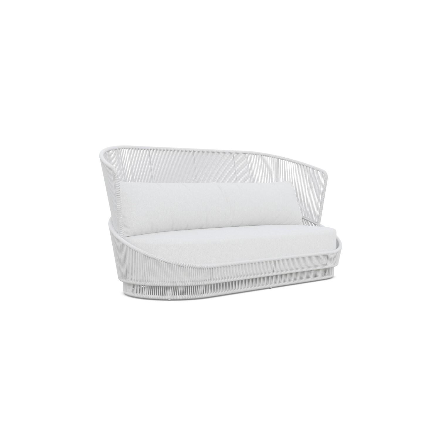 Azzurro Living PMA-TR17S3-CU Palma Woven Rope Sofa in White Mist/Midnight - Angled - White Background thumbnail