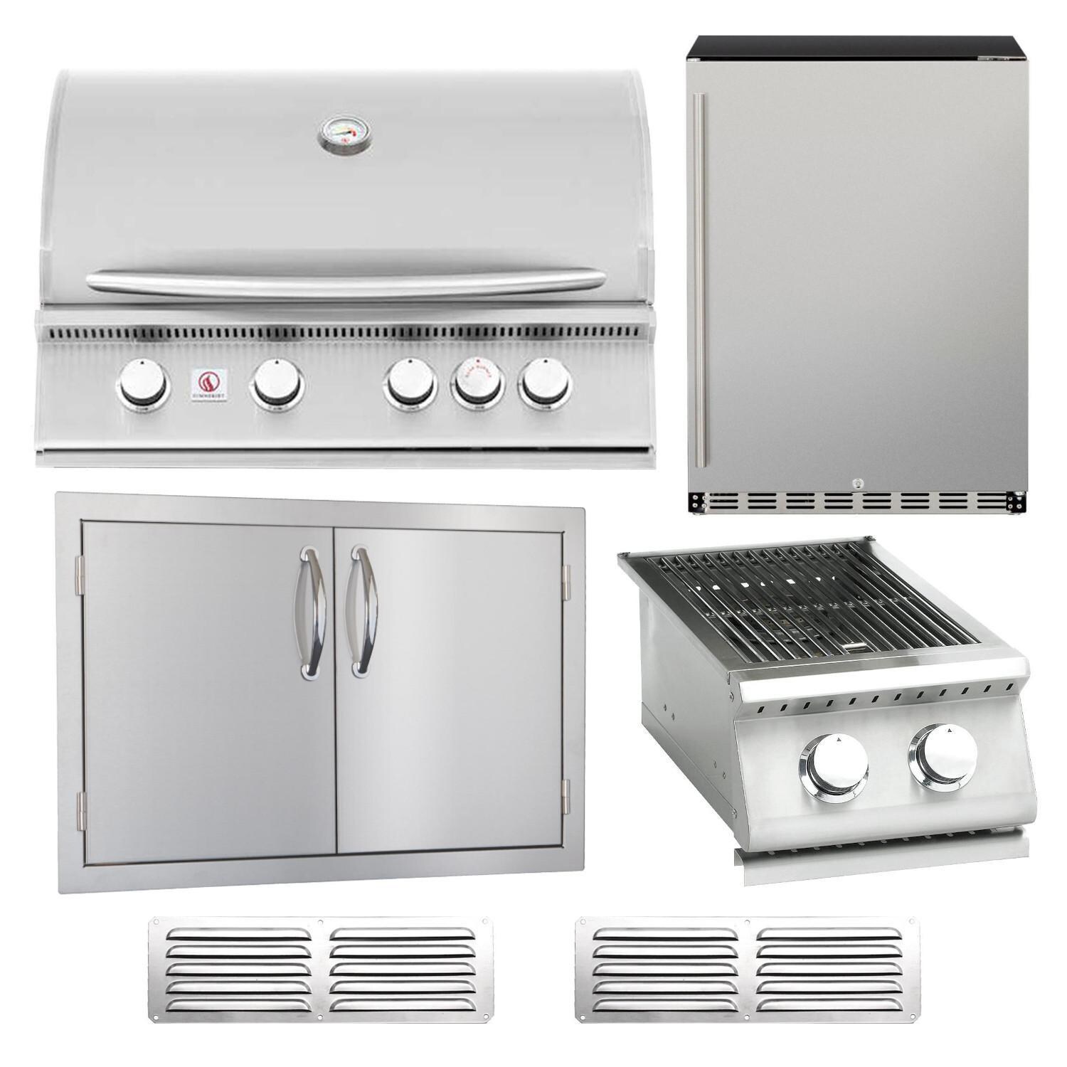 Summerset Sizzler 6-Piece 32-Inch Natural Gas Outdoor Kitchen Package - SIZ32-NG-6PC-PROMO