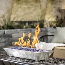 Lakeview Outdoor Designs Westfalen 24-Inch Table-Top Natural Gas Fire Pit - Stainless Steel image