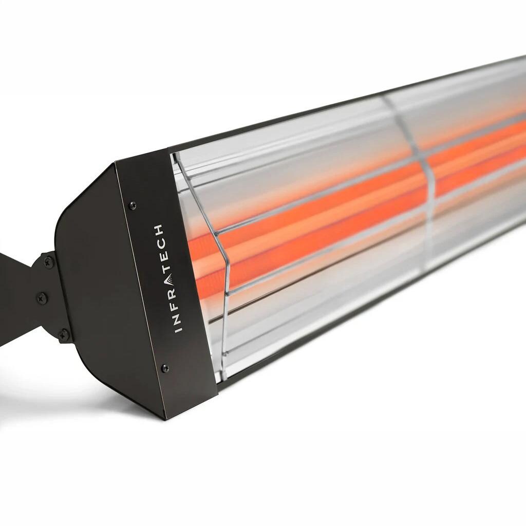 Infratech WD-Series 61 1/4-Inch 6000W Dual Element Electric Infrared Patio Heater - 240V - Black - WD6024SS-BLK