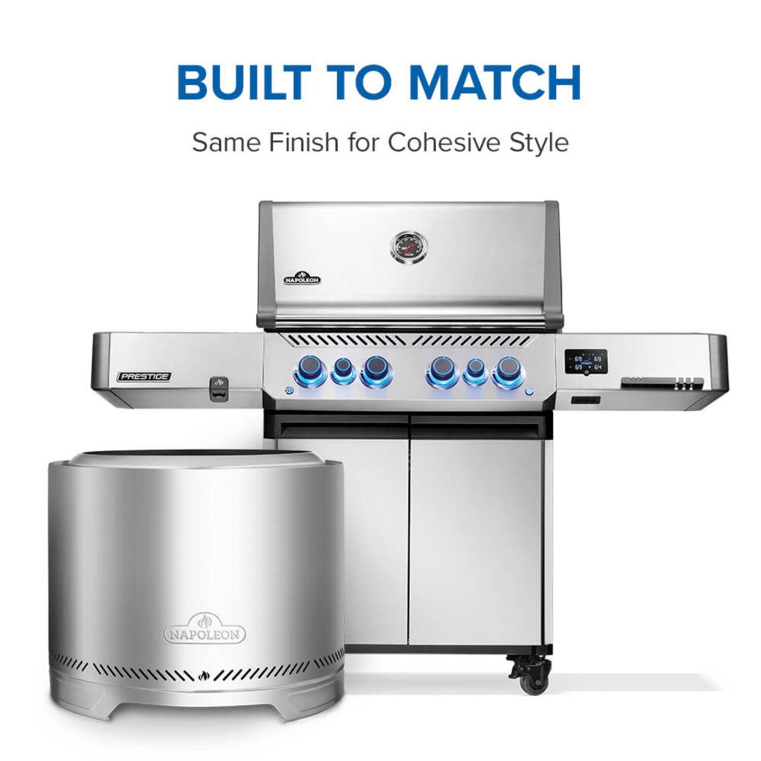 Napoleon NWFPMTI-SS Timberwolf 18-in Smokeless Round Fire Pit in Stainless Steel - Match w/ Your Stainless Steel Napoleon Grill - Detail thumbnail