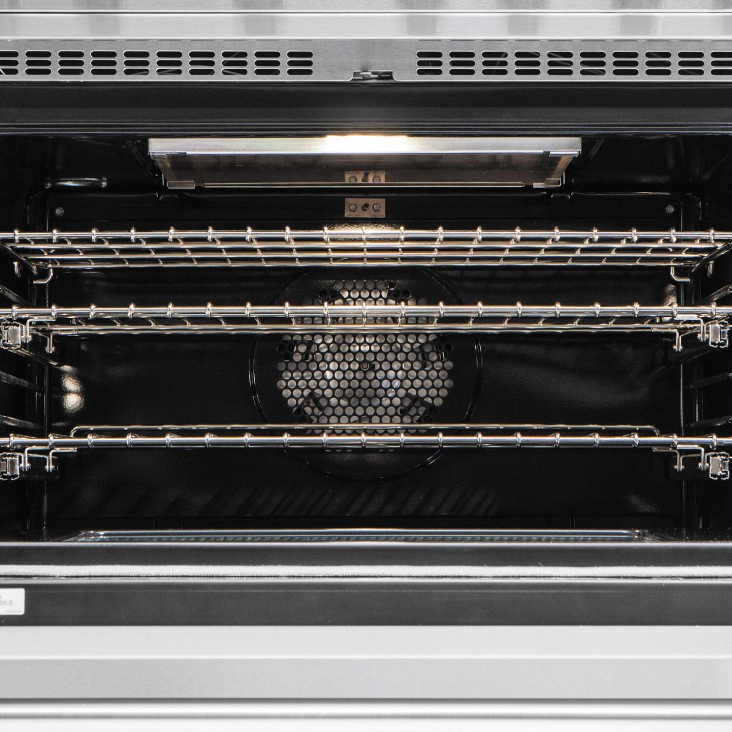 Viking Professional 5 Series 30-Inch 4-Burner Dual Fuel Propane Gas Self Cleaning Range - Oven Interior View thumbnail