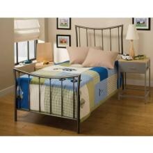 Hillsdale Edgewood Magnesium Pewter Metal Bed With Frame - Twin - 1333BTWR image