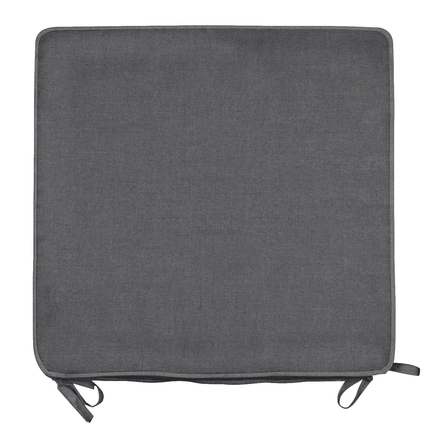 Sunbrella Cast Slate Large Outdoor Replacement Seat Cushion W/ Piping By UltimatePatio.com - Top View thumbnail