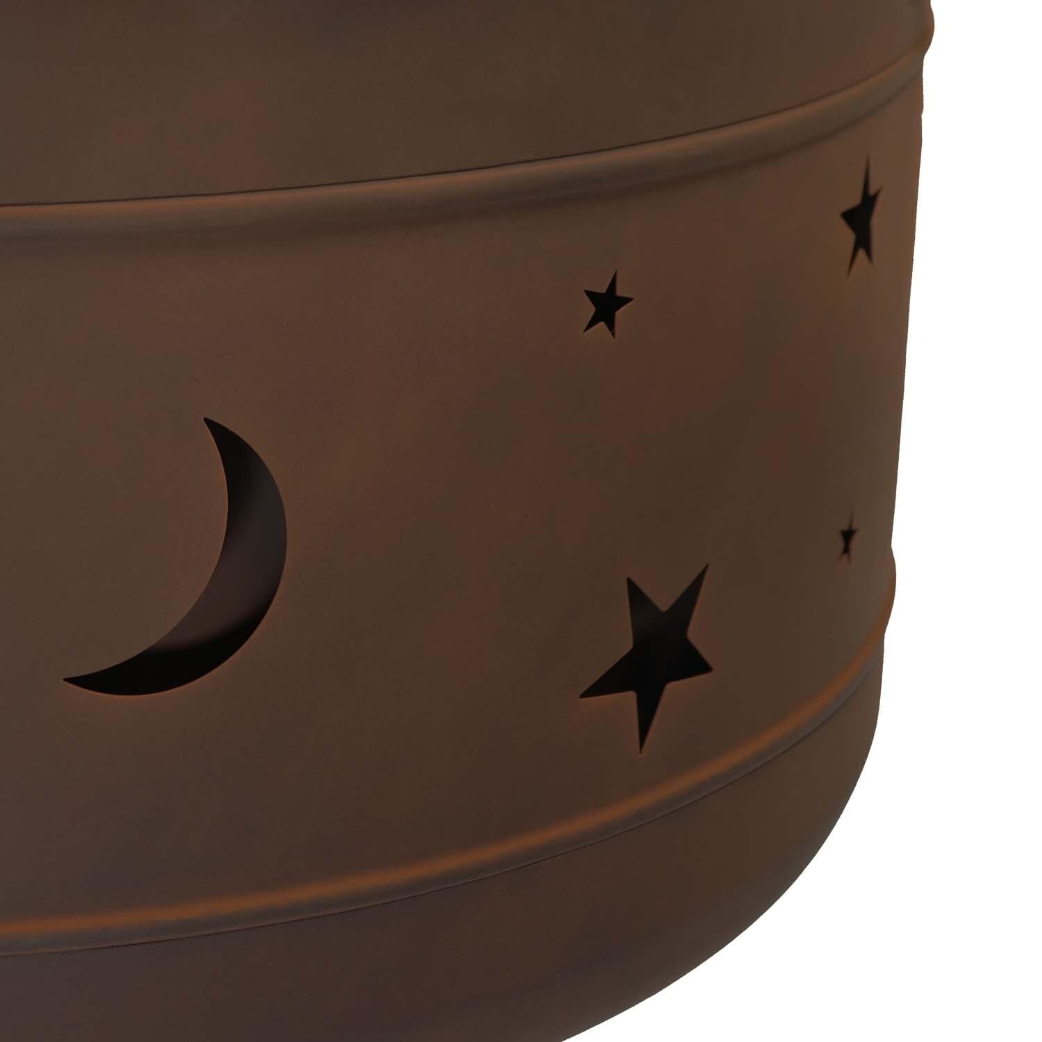 Cosmic 30 Inch Smokeless Wood Burning Fire Pit w/ Poker in Bronze By Ultimate Patio - Cut-Outs - Detail thumbnail
