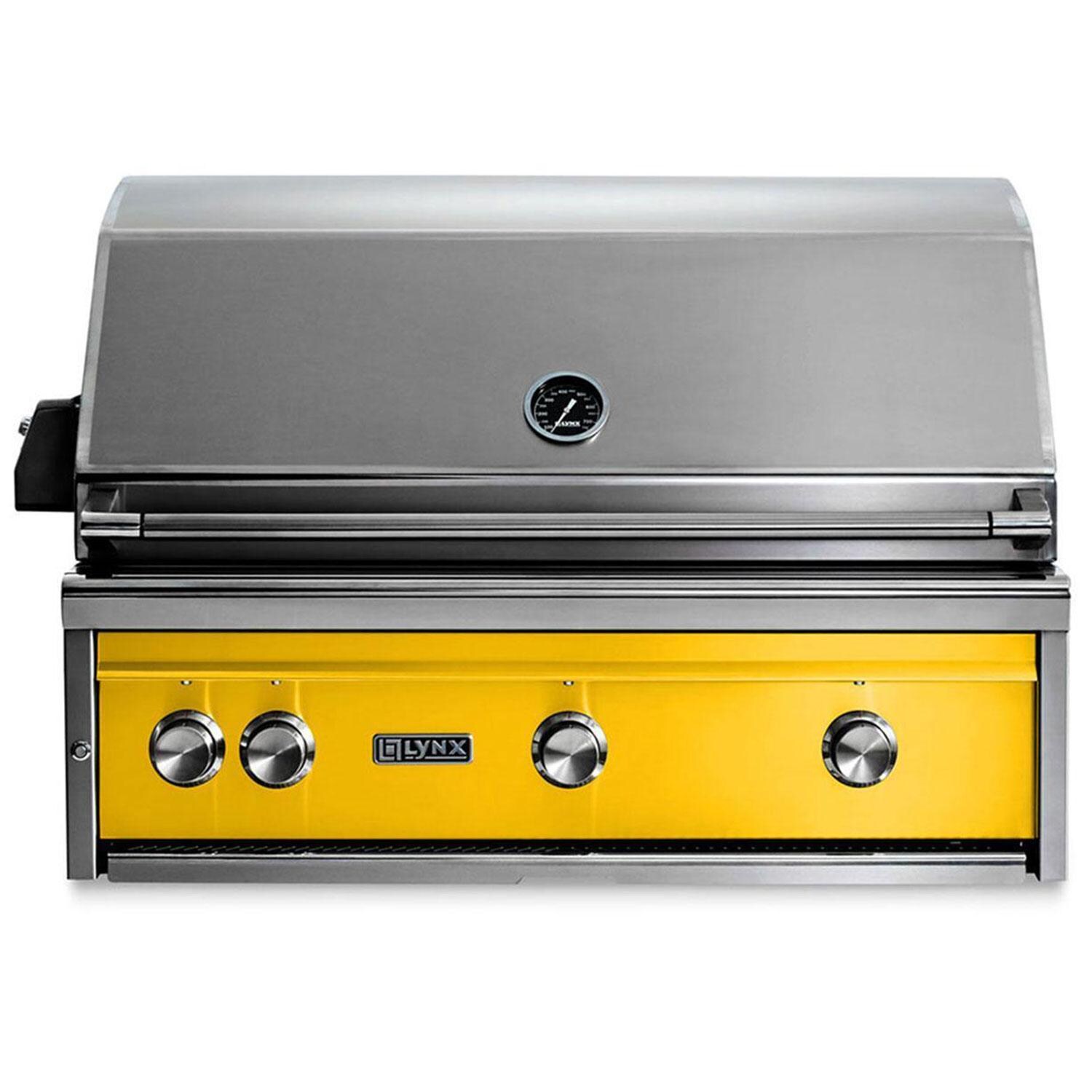 Lynx Professional 36 Inch Built-In Propane Grill w/ Rotisserie in California Poppy - L36R-3-CALP
