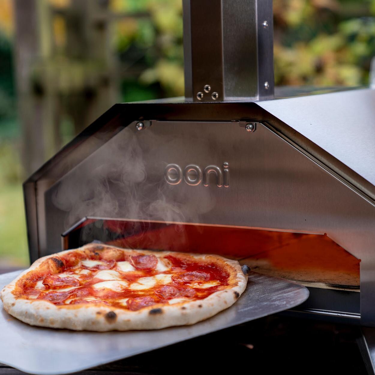 Ooni Pro Stainless Steel Multi-Fuel Pizza Oven - Lifestyle Close Up thumbnail