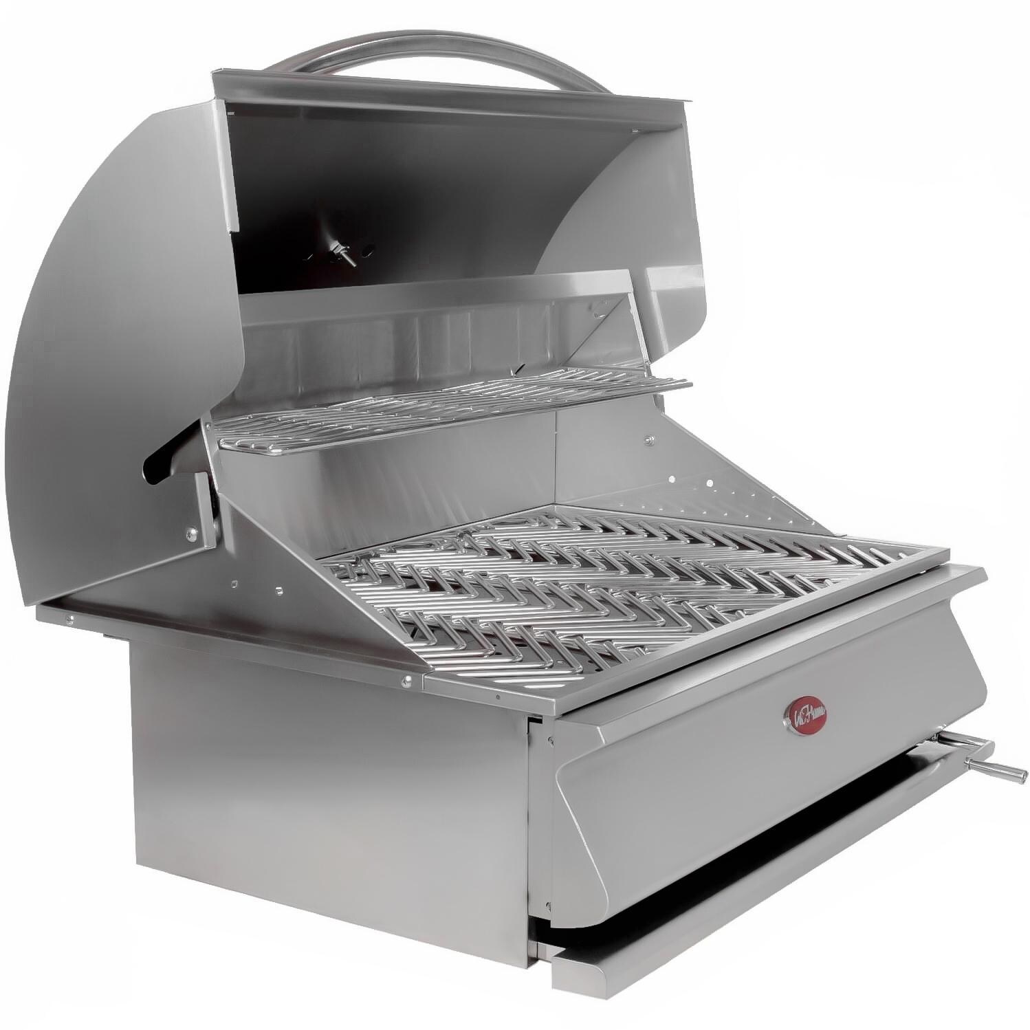 Cal Flame G-Charcoal Built-In Charcoal Grill - Side Closed View thumbnail