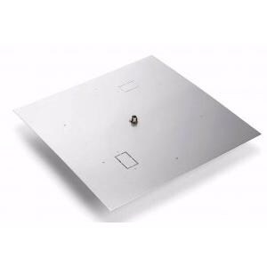 HPC 18-Inch Square Flat Stainless Steel Fire Pit Pan