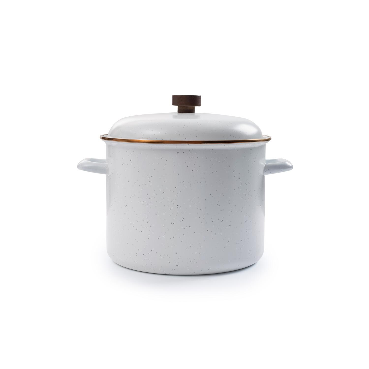 Barebones Living Enamel Stock Pot - Eggshell - CKW-395