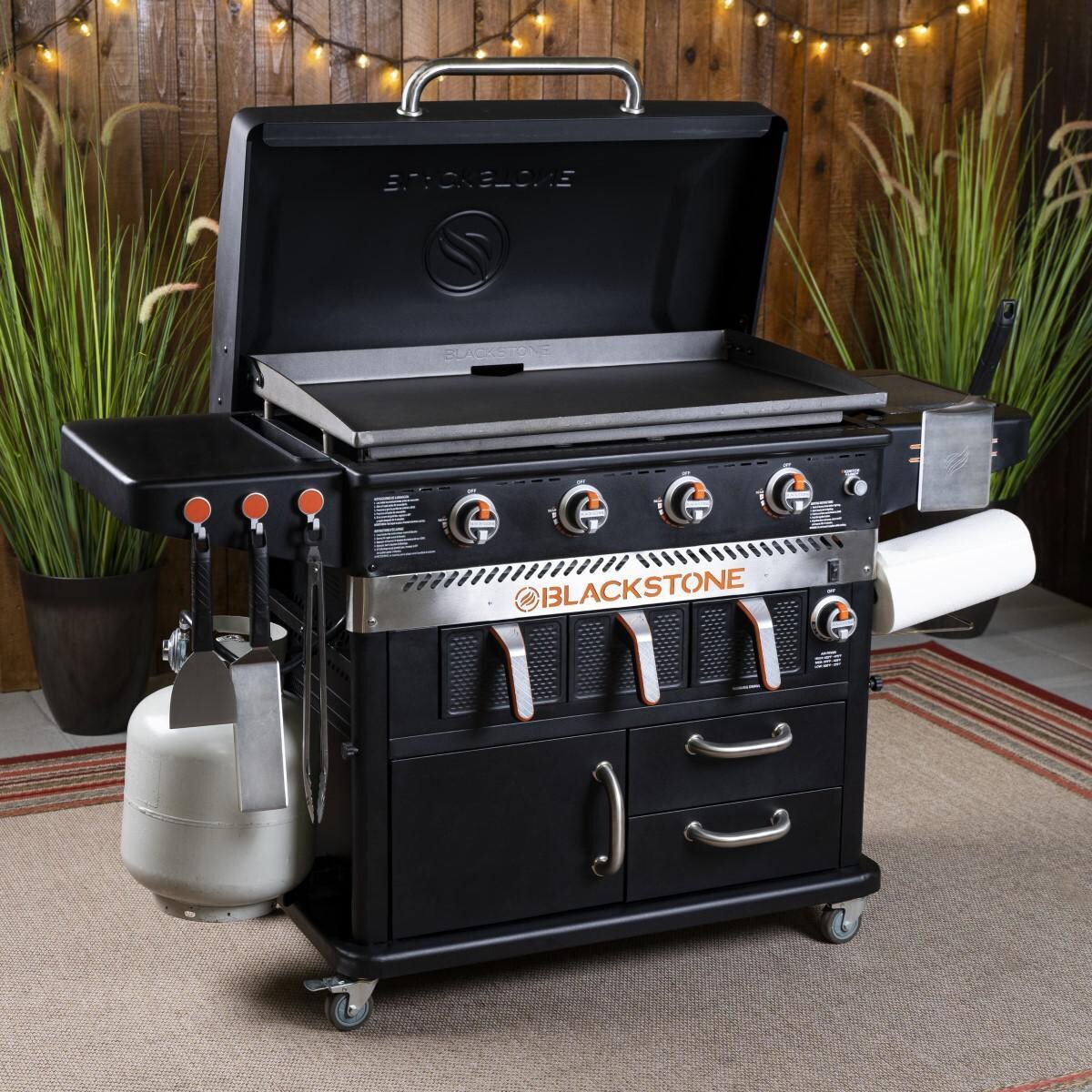 Blackstone 1923 Patio 36 Inch Griddle Cooking Station W/ Air Fryer - Front View - Lifestyle thumbnail