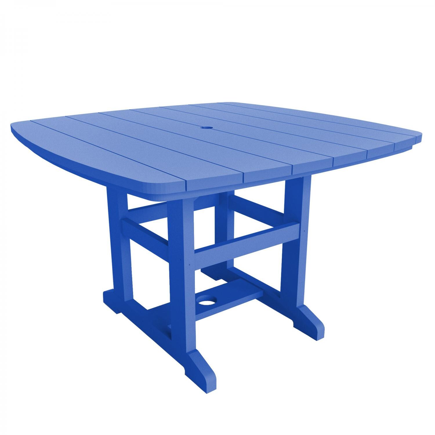 Pawleys Island 46 x 72 Poly Lumber Patio Dining Table Blue BBQGuys
