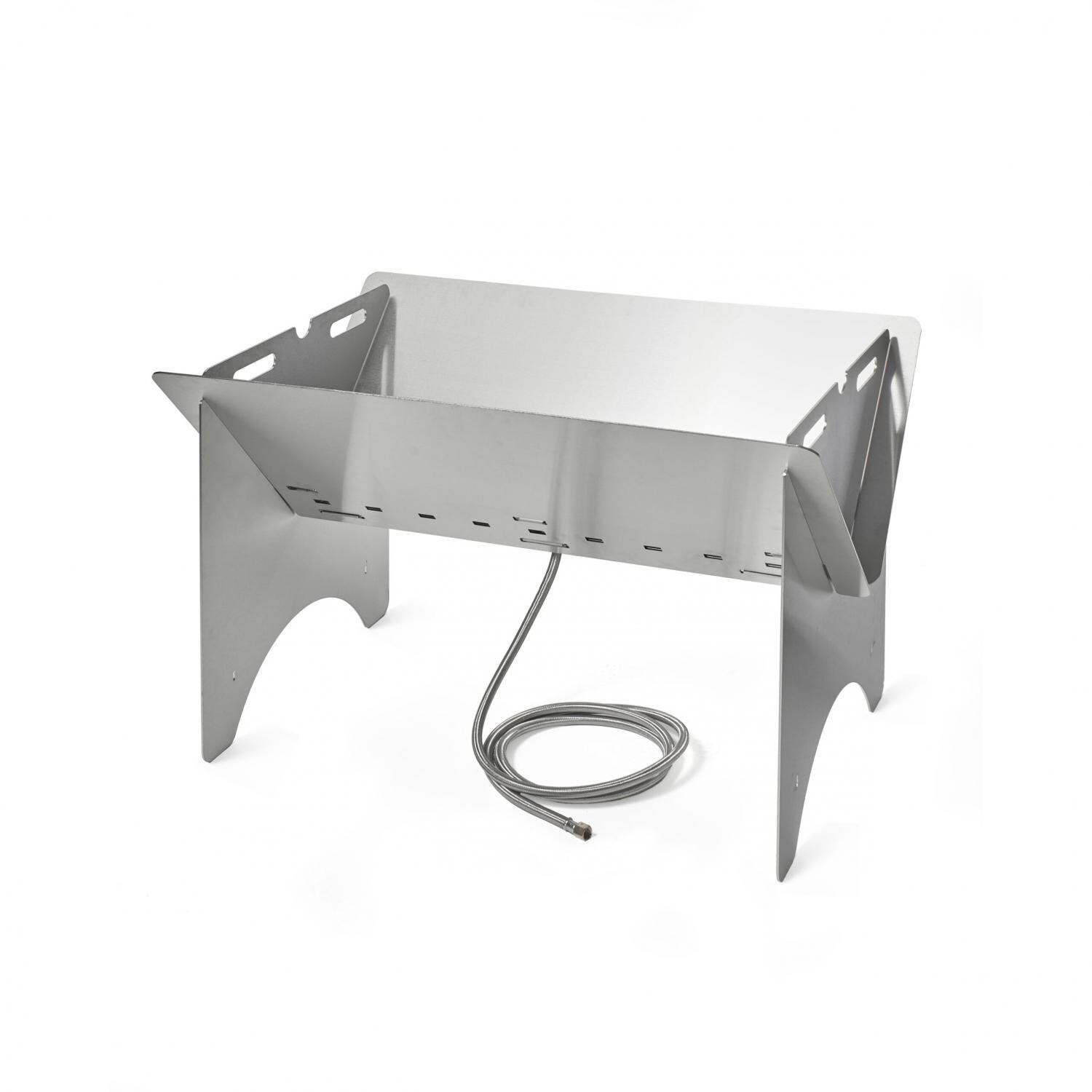 Pitts and Spitts F-SSGAS Pitts & Spitts Stainless Steel Gas Firepit - Empty w/ Hose thumbnail