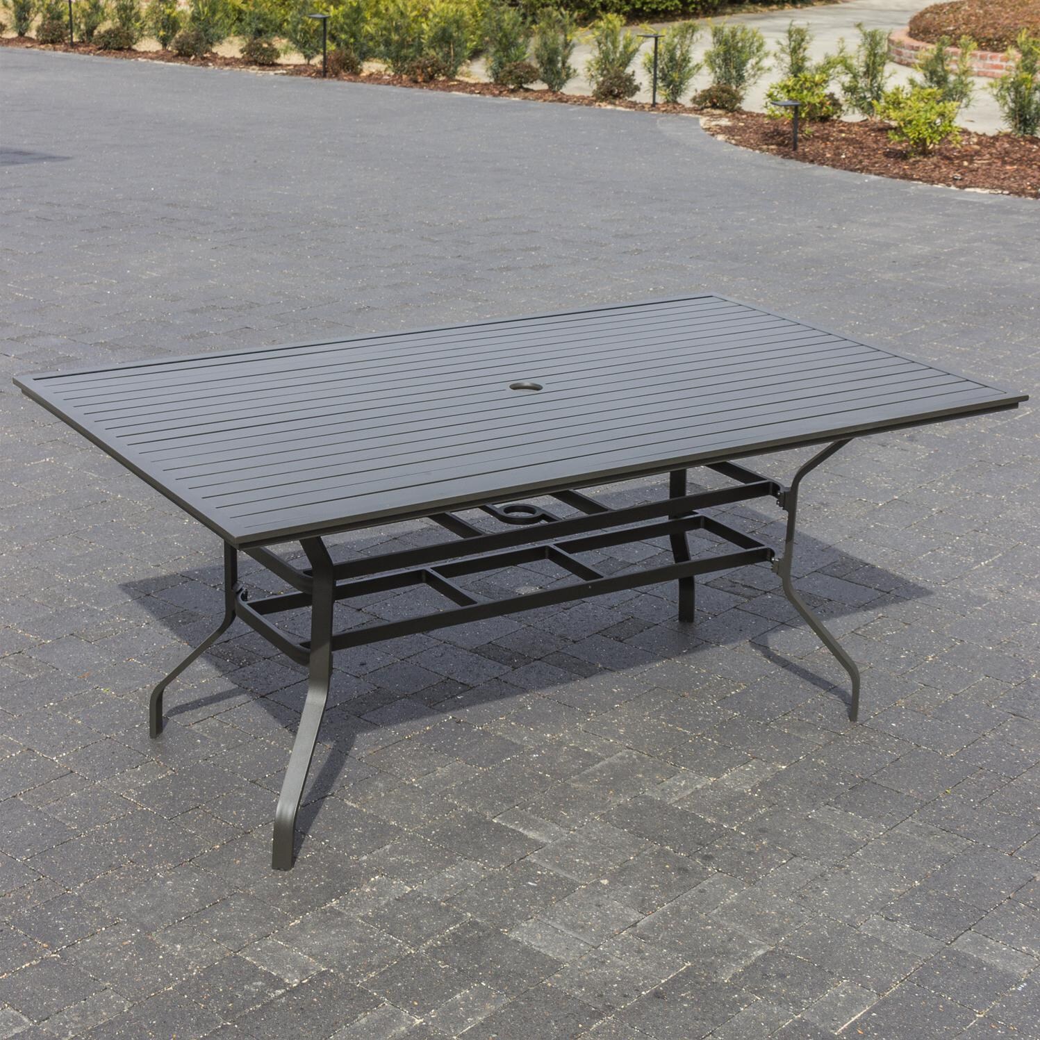 Audubon 72x42 Inch Aluminum Patio Dining Table By Lakeview Outdoor Designs - Lifestyle thumbnail