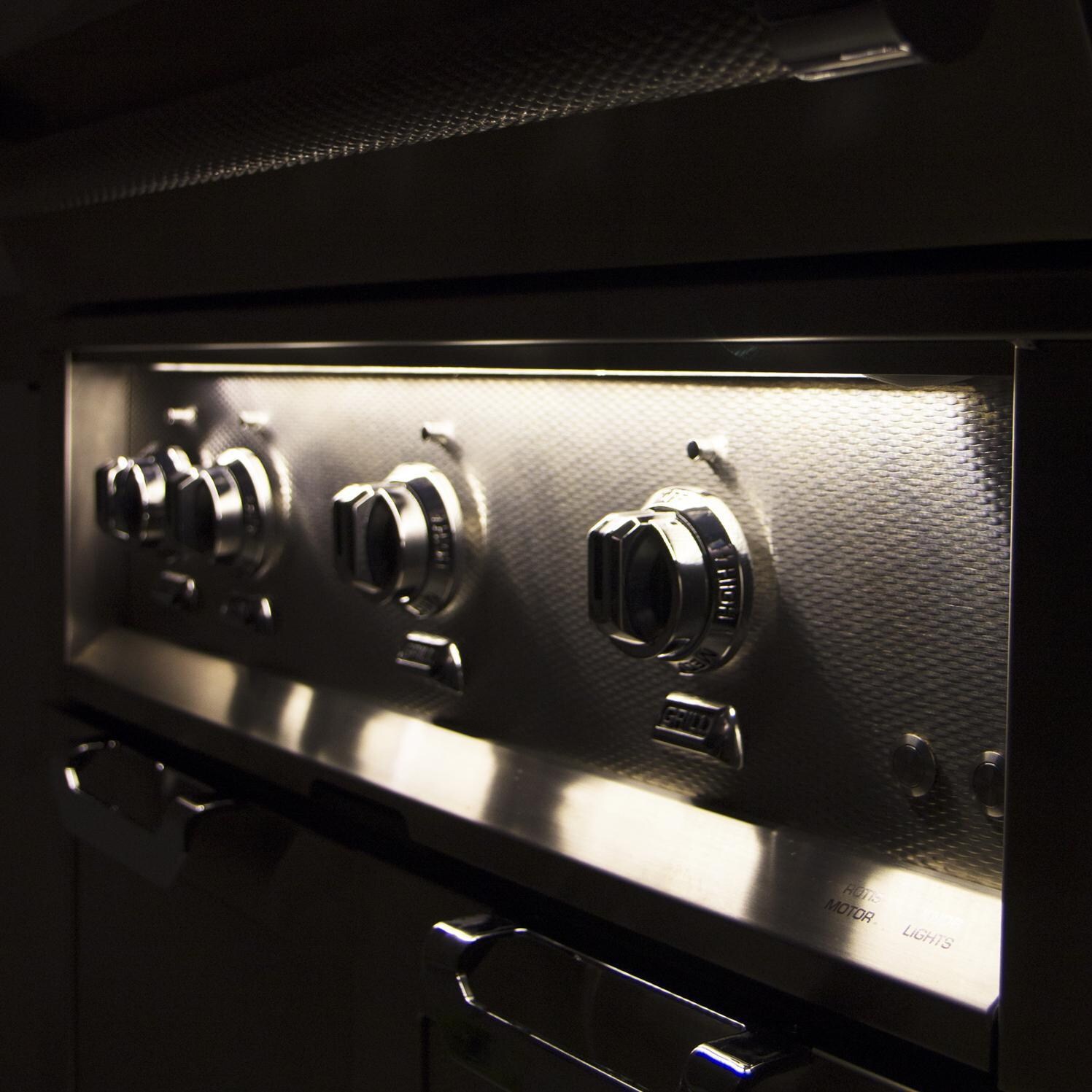 Hestan 36-Inch Built-In Gas Grill With Sear Burner And Rotisserie - Control Panel Lighting thumbnail