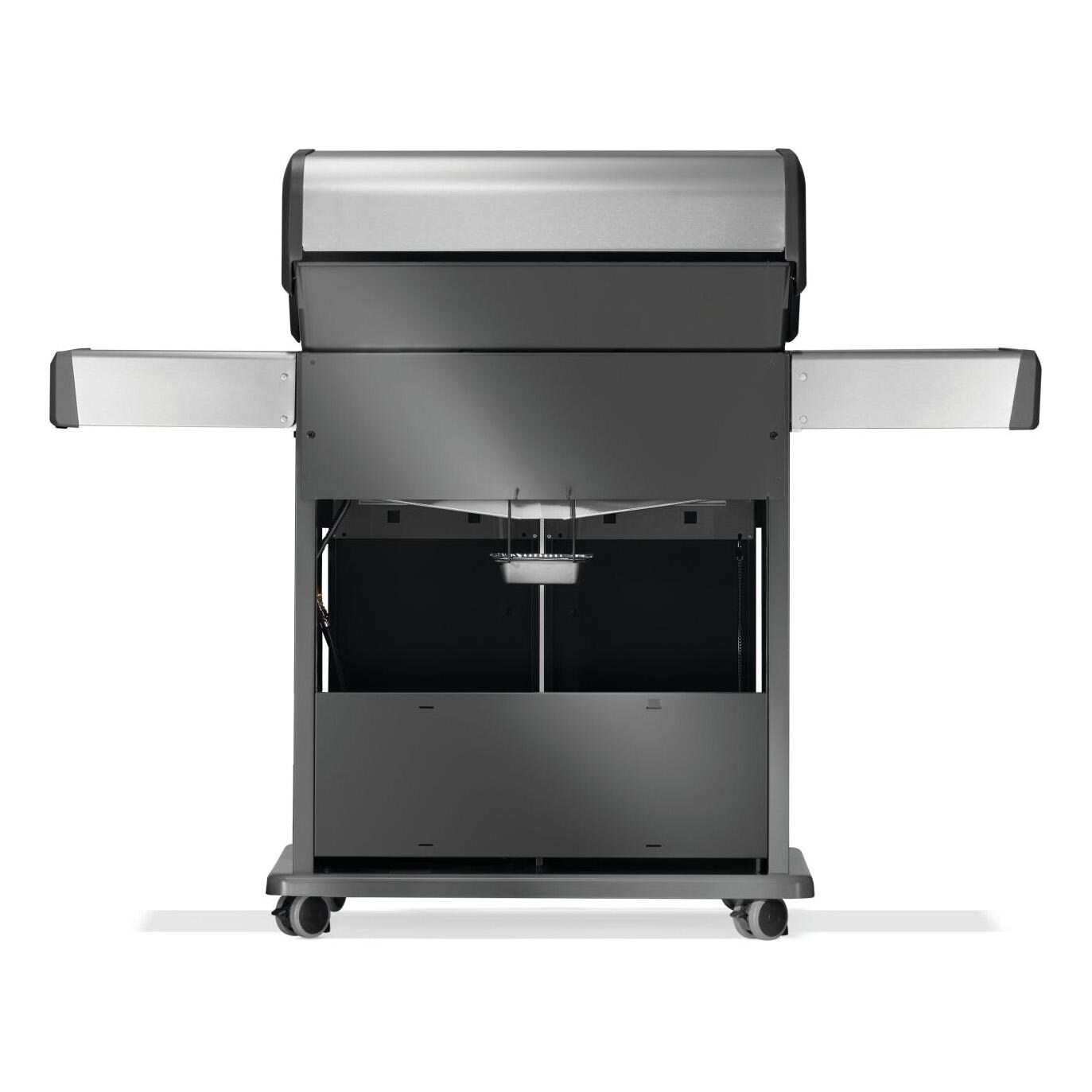Napoleon R525SBNSS-2-FB Rogue 525 4 Burner Natural Gas Grill w/ Range Side Burner - Stainless Steel - Back View - White Background thumbnail