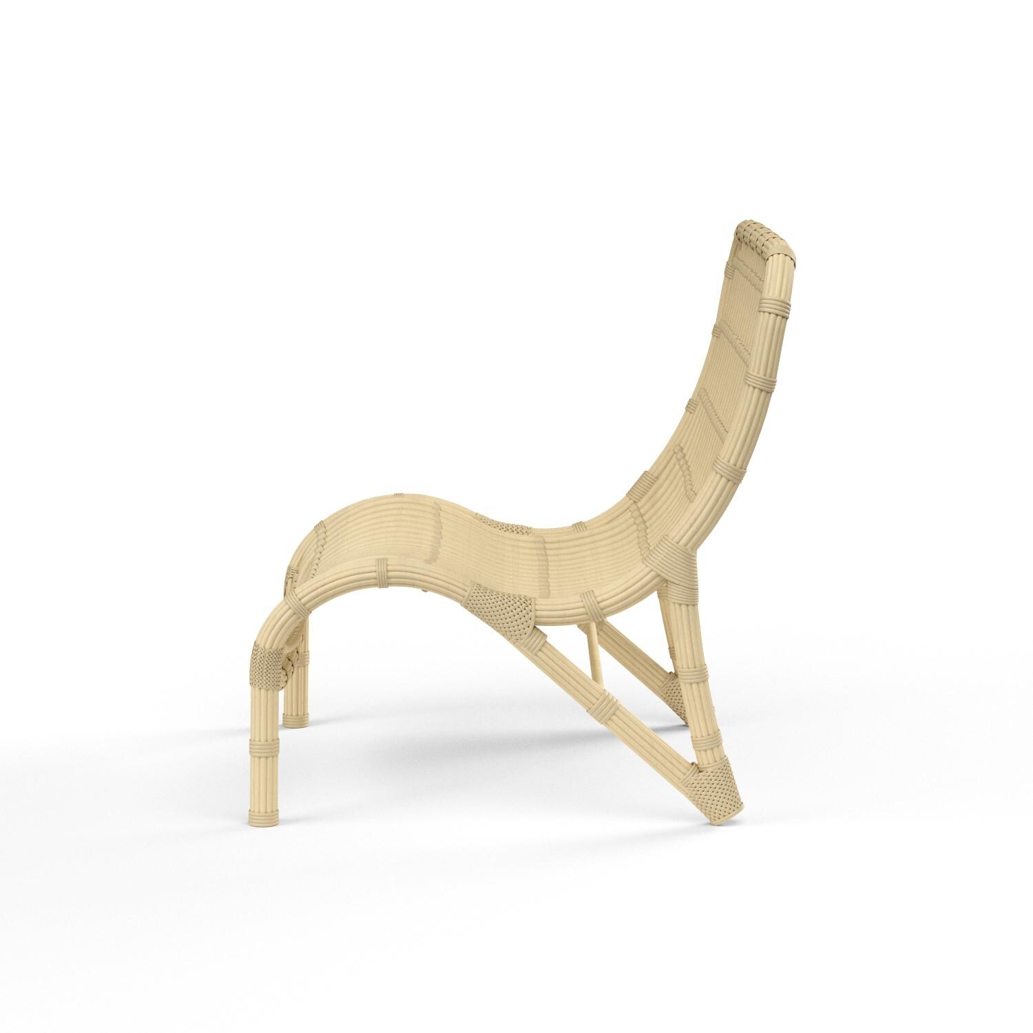 Sunset West - 1095-21 - Farro Resin Wicker Patio Armless Club Chair - Side View thumbnail