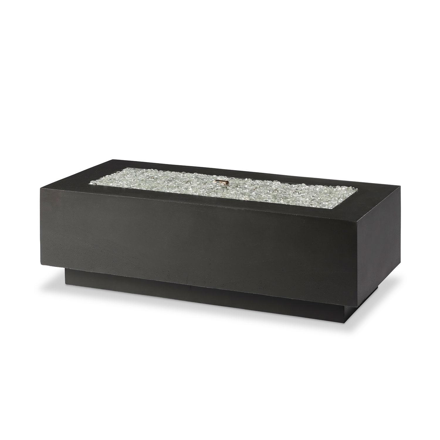 Cove 54-in Rectangular GFRC Concrete Natural Gas (Ships Propane w/ Conversion Kit) Fire Pit Table in Midnight Mist By The Outdoor GreatRoom Company - Off - White Background thumbnail