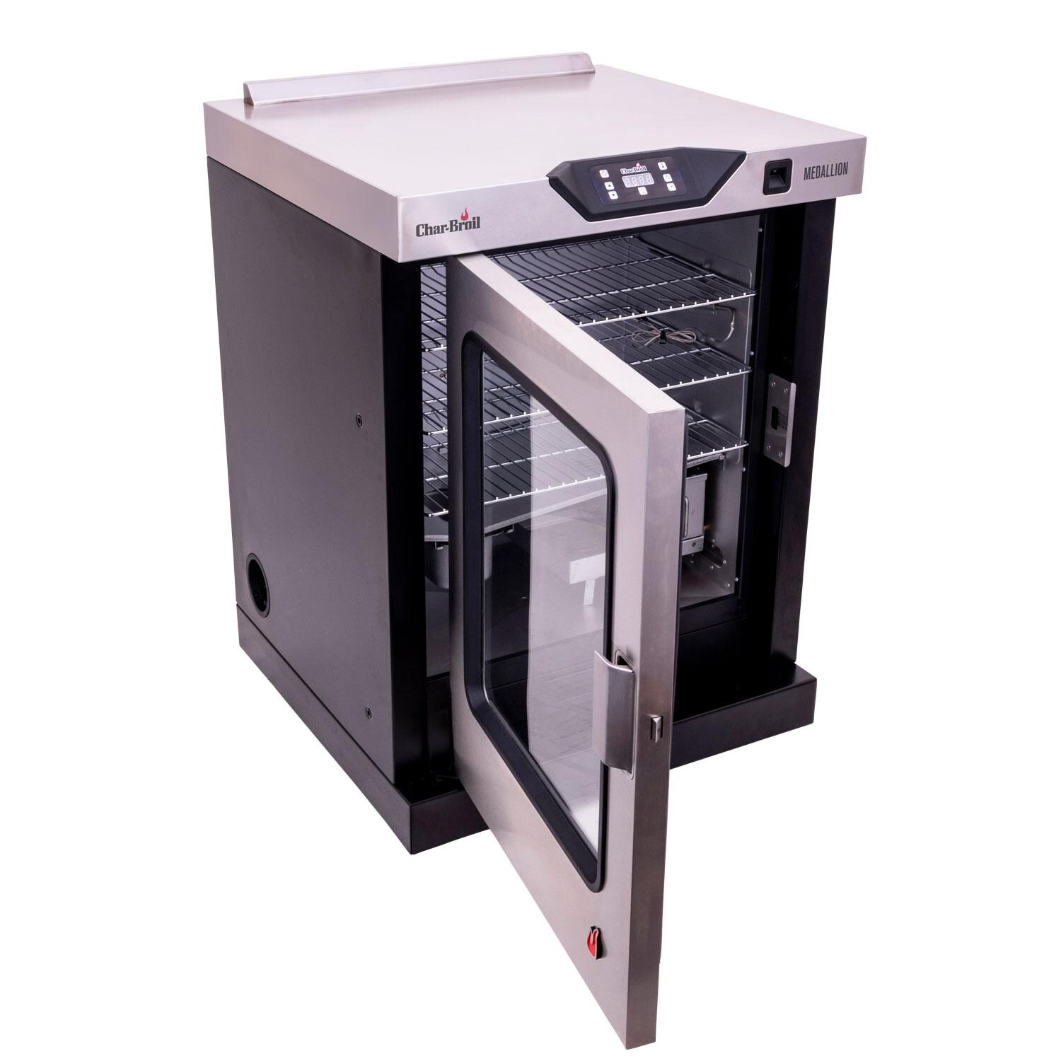 Char-Broil 463246619 Modular Kitchen Electric Smoker - Door Open Left Side View thumbnail