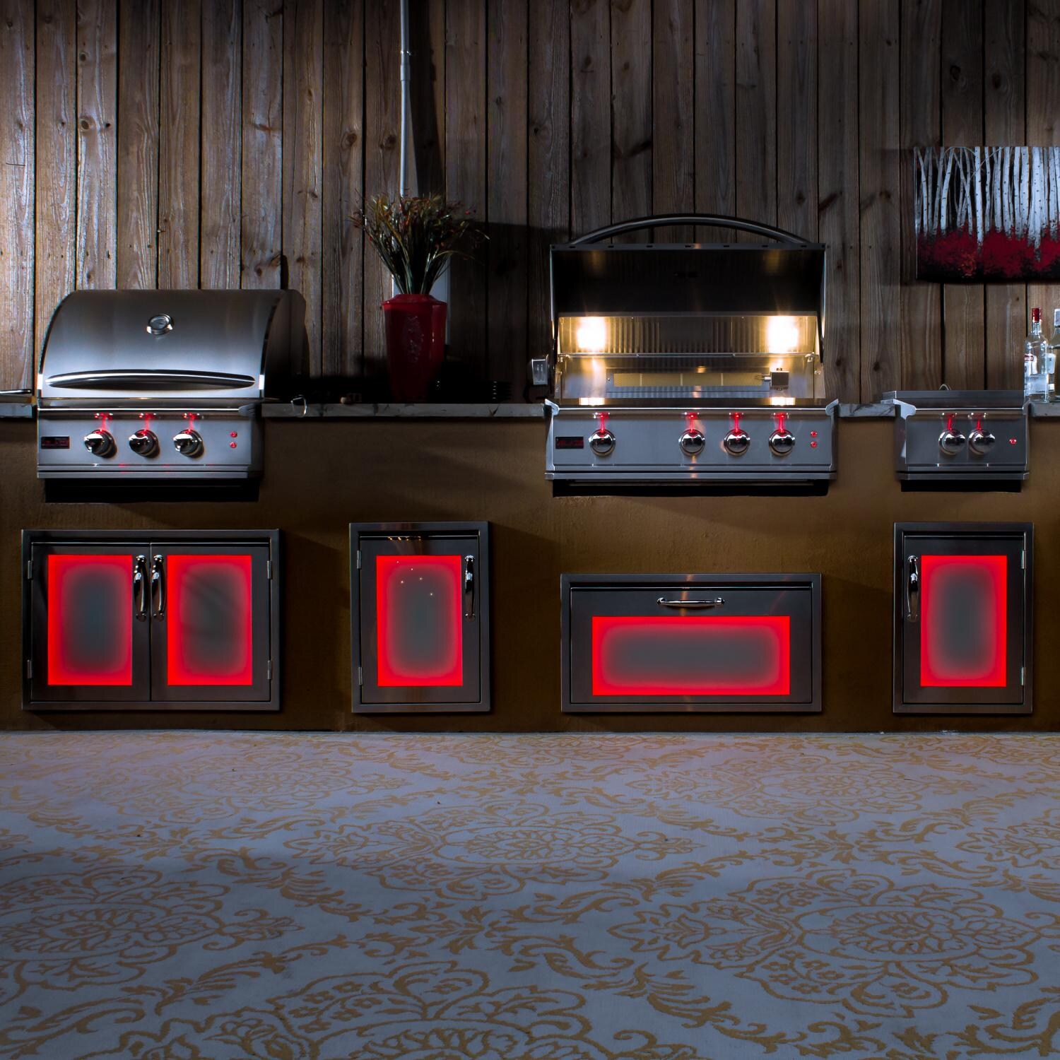 Luxor Illuminated LED Outdoor Kitchen Accessories - Illuminated at Night thumbnail