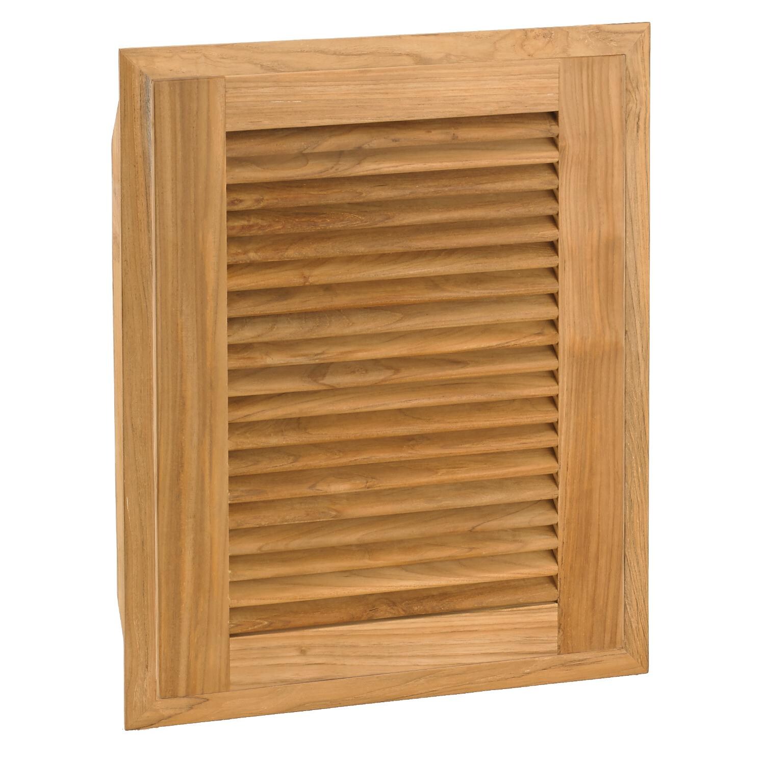 Pacific Teak AD1-18LL | Louver 18-inch Teak Wood Left-Hinge Single Access Door thumbnail