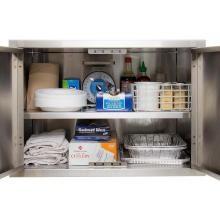 BBQGuys.com Kingston Series 30-Inch Stainless Steel Enclosed Cabinet Storage With Shelf image