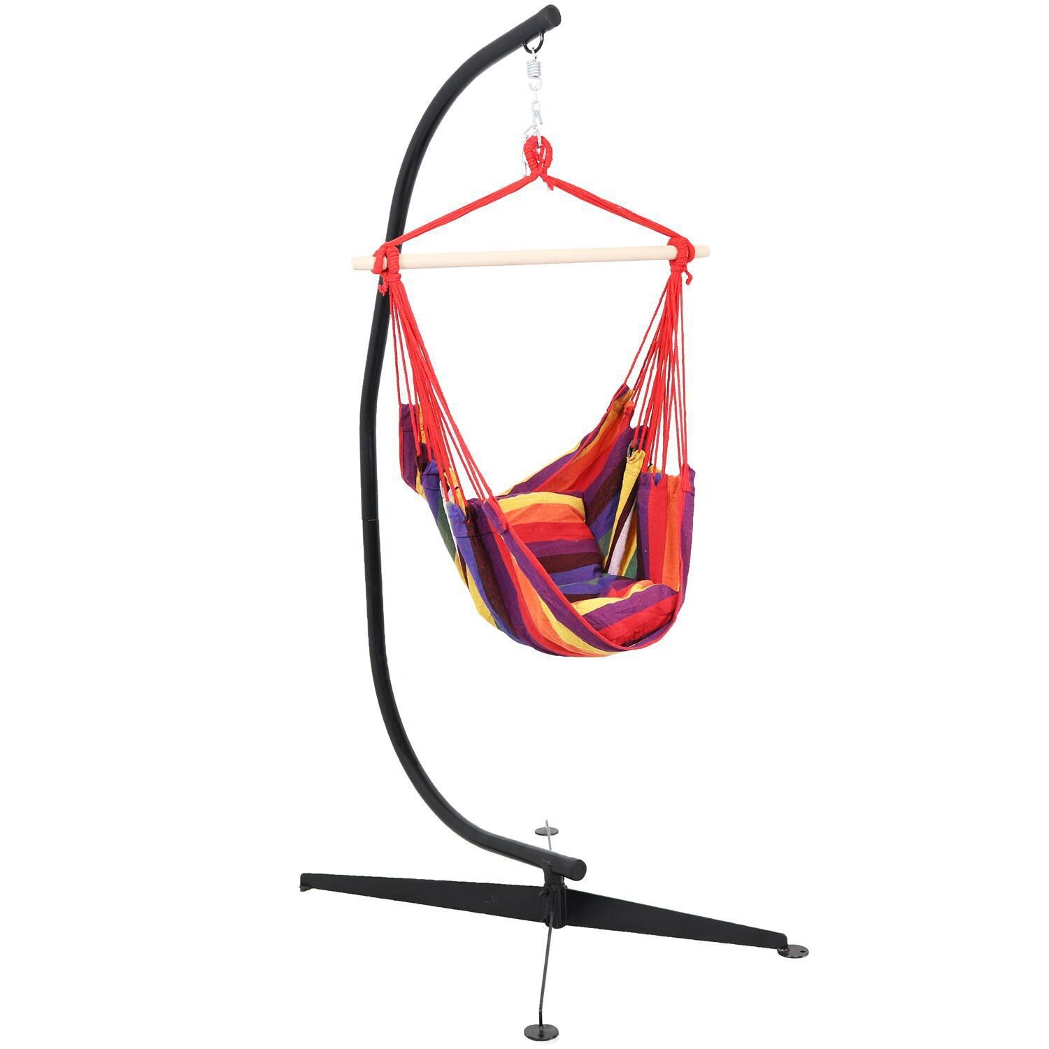 Ultimate Patio Hanging Hammock Chair w/ Cushions & C-Stand - Sunset thumbnail