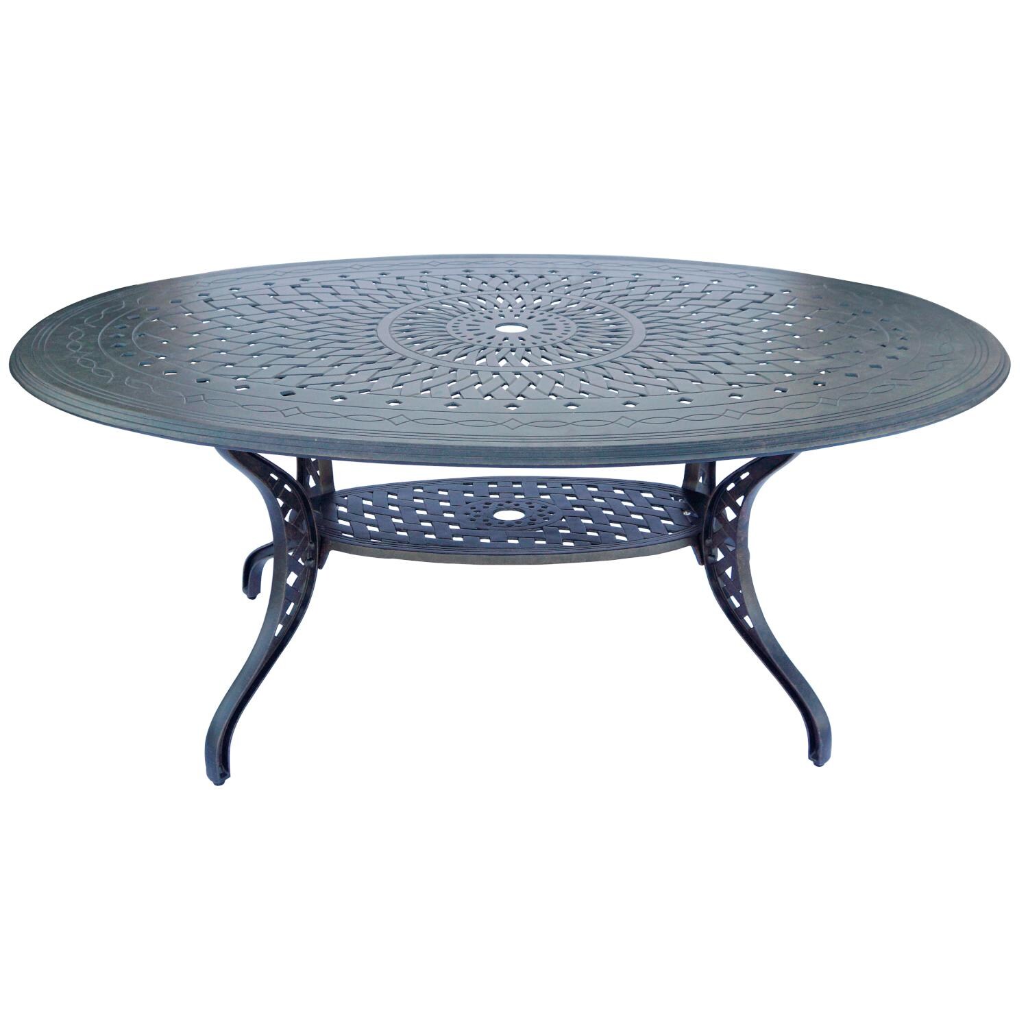 Darlee DL707-7PC-AC26-MO Cast Aluminum 66 X 44 Inch Oval Dining Table thumbnail