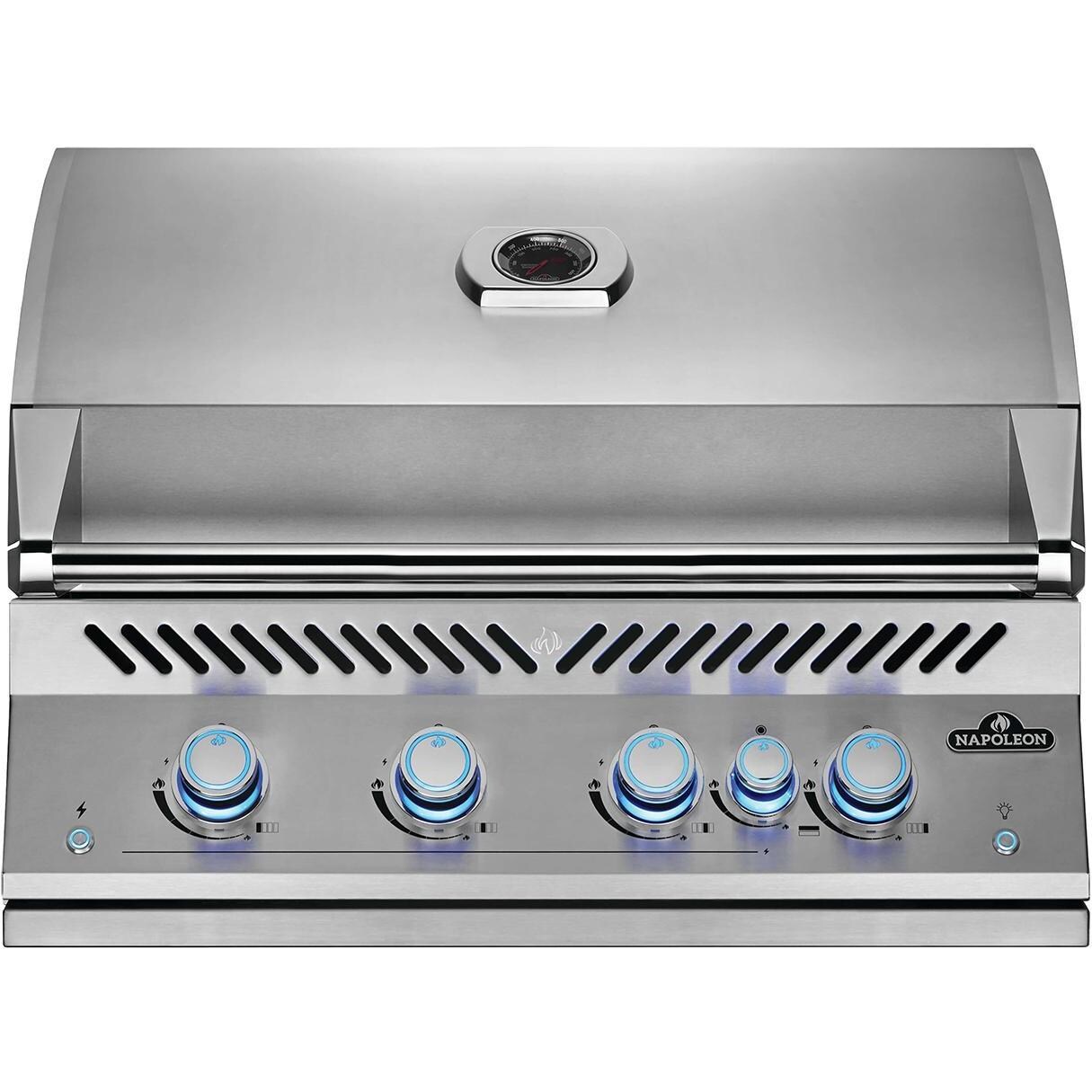 Napoleon Built-In 700 Series 32-Inch Natural Gas Grill w/ Infrared Rear Burner & Rotisserie Kit - BIG32RBNSS