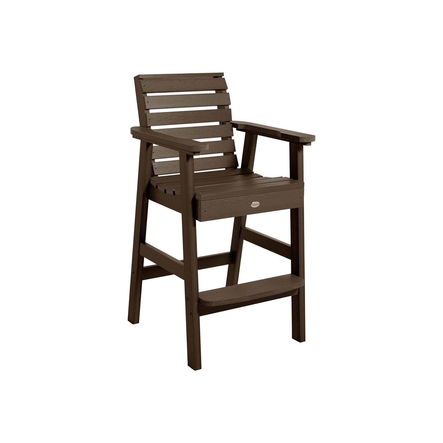 Elm Pointe Polyresin Bar Stool in Weathered Acorn By Lakeview Outdoor Designs - White Background thumbnail